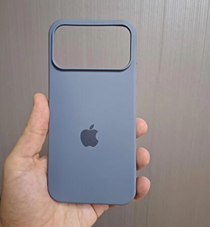 iPhone 17 PRO MAX Uyumlu Silikon İçi Kadife Logolu Lansman Kılıf