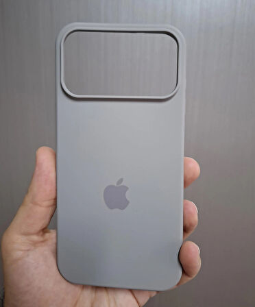 iPhone 17 PRO MAX Uyumlu Silikon İçi Kadife Logolu Lansman Kılıf