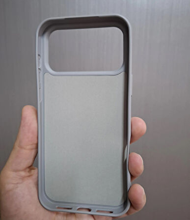 iPhone 17 PRO MAX Uyumlu Silikon İçi Kadife Logolu Lansman Kılıf