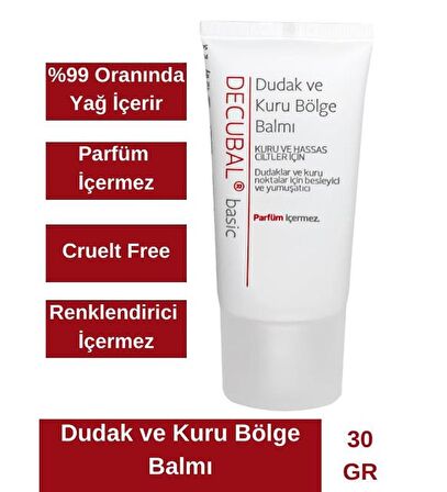 Decubal Dudak ve Kuru Bölge Balmı 30 ml