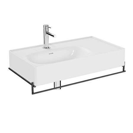 VitrA Equal 64083 Lavabo Ünitesi, 80 cm, Havluluklu, Beyaz