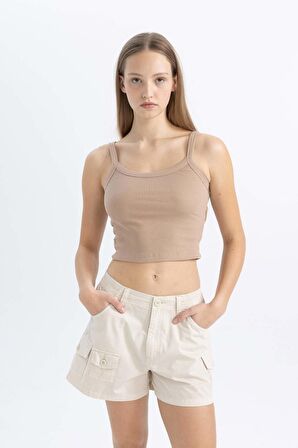 DeFacto Coool Fitted Fitilli Kaşkorse Basic Düz Atlet B0563AX24SMBG400