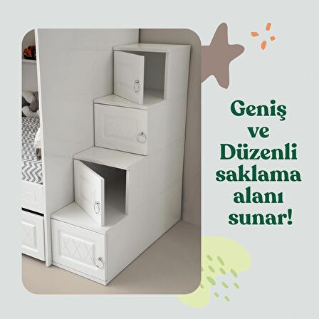 Zümrüt Yavrulu Ranza Beyaz Çelik Destekli MDF Membran Kaplama  %100 MDF
