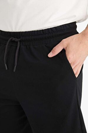 DeFacto Slim Fit Dar Kesim Cepli Pamuklu Basic Düz Bermuda Şort W1105AZ25SPBK81