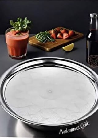 90 CM KROM PASLANMAZ SİNİ-TEPSİ 90 CM NO:17