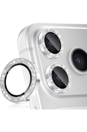 iPhone 17 PRO / 17 PRO MAX Uyumlu Parlak Taşlı Kamera Lens Koruyucu 3’lü Set Şık Dayanıklı Kaplama