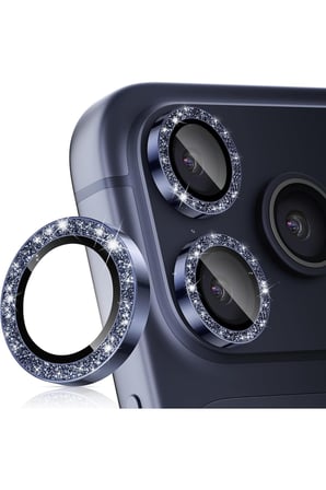 iPhone 17 PRO / 17 PRO MAX Uyumlu Parlak Taşlı Kamera Lens Koruyucu 3’lü Set Şık Dayanıklı Kaplama