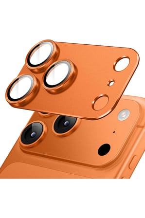 Iphone 18 Pro / 17 Pro Uyumlu METAL Kamera ve Lens Koruyucu Ultra İnce Tam Kaplayan Temperli Cam