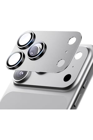 Iphone 18 Pro / 17 Pro Uyumlu METAL Kamera ve Lens Koruyucu Ultra İnce Tam Kaplayan Temperli Cam