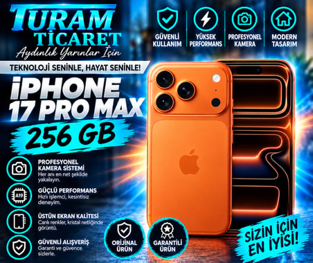 Apple iphone 17 pro max 256 gb ( apple türkiye garantili)
