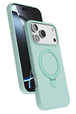 Apple iPhone 17 Pro Max Kılıf MgSafe Özellikli Standlı Kapak Azn-Regal