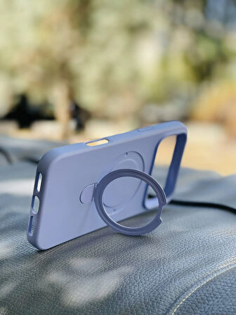 Apple iPhone 17 Pro Max Kılıf MgSafe Özellikli Standlı Pastel Renkler Azn-Reggal