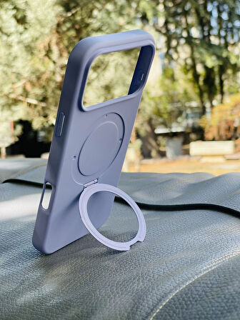 Apple iPhone 17 Pro Max Kılıf MgSafe Özellikli Standlı Pastel Renkler Azn-Reggal