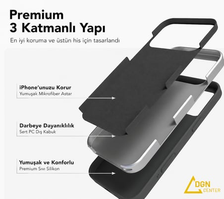 iPhone 17 Pro Premium Silikon Kılıf