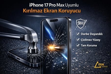 İphone 17 Pro Max Uyumlu Kırılmaz Ekran Koruyucu