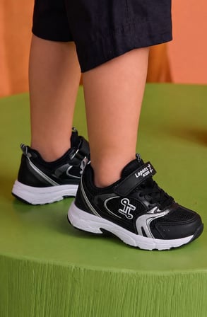 Günlük Unisex Çocuk Spor Ayakkabı Cırtlı Lastik Bağcık Desenli Rahat Hafif Taban Sneaker 180