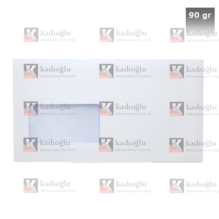 Asil Doğan Diplomat Zarfı Pencereli 105x240 90 GR Silikon AS-1001-500-KUTU