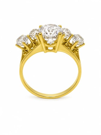Yazıcılar 14 Ayar Altın Diamond Harmony Şık Tasarım Yüzük 3,60 GR ( 331)