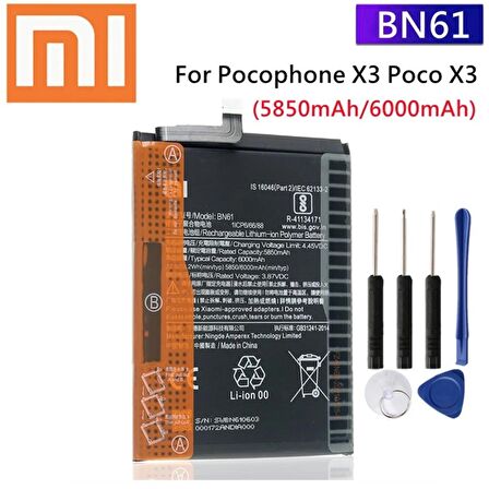 Xiaomi Pocophone X3 NFC - Battery BN61 6000mAh