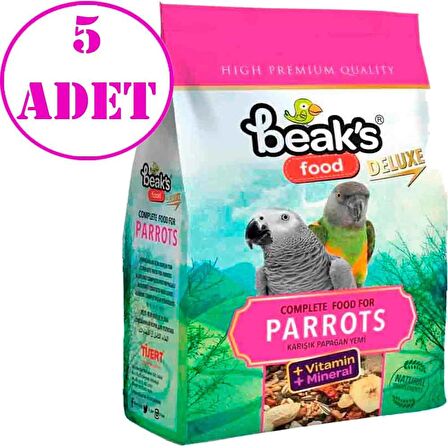 Beaks Meyveli 5 x 500 Gr Papağan Yemi 