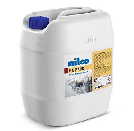 Nilco FIX MATIK 20LT/23,1KG ORTA VE SERT SULARDA ETKİLİ BULAŞIK MAKİNESİ DETERJANI