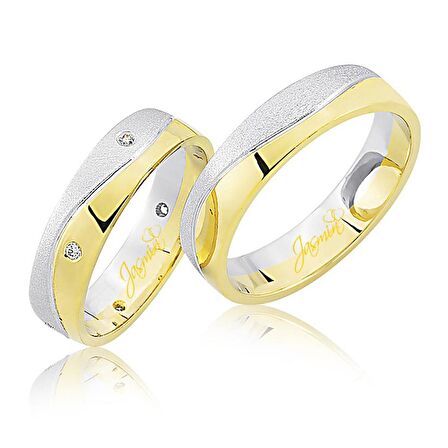 Sarı Beyaz Altın Alyans 1801