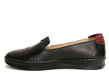 Ayaktrend Siyah Loafer Hakiki Deri Anatomik Ayakkabı