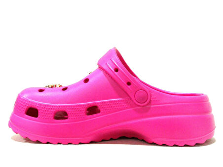 Gausstep Fuşya Pembe Crosser Tokalı Yüksek Taban Comfort Anatomik Terlik