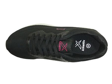 Kinetix Siyah Pembe Bağcıklı Spor Ayakkabı