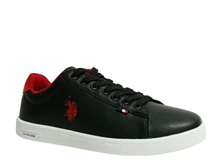 U.S. Polo ASSN. Siyah Kırmızı Sneakers Bağcıklı Spor Ayakkabı