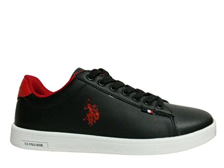 U.S. Polo ASSN. Siyah Kırmızı Sneakers Bağcıklı Spor Ayakkabı