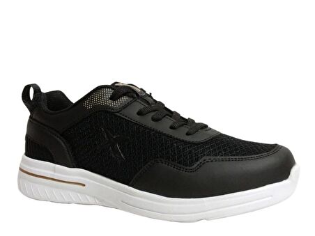 Kinetix Siyah Altın Sneakers Bağcıklı Spor Ayakkabı