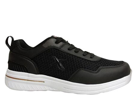 Kinetix Siyah Altın Sneakers Bağcıklı Spor Ayakkabı