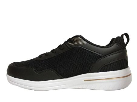 Kinetix Siyah Altın Sneakers Bağcıklı Spor Ayakkabı