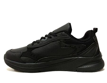 Jump Siyah Gri Bağcıklı Running Sneakers Spor Ayakkabı