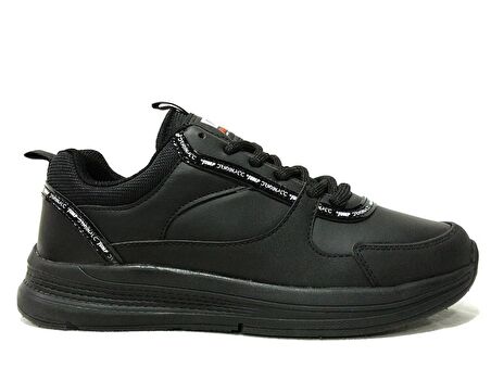 Jump Siyah Gri Bağcıklı Athletics Sneakers Spor Ayakkabı