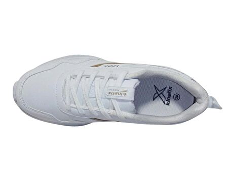 Kinetix Beyaz Altın Bağcıklı Running Sneakers Spor Ayakkabı