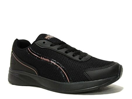 Kinetix Siyah Altın Bağcıklı Sneakers Spor Ayakkabı