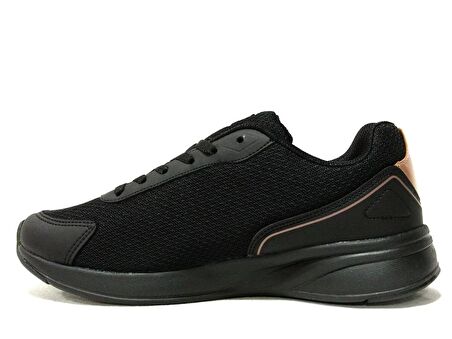 Kinetix Siyah Altın Bağcıklı Sneakers Spor Ayakkabı