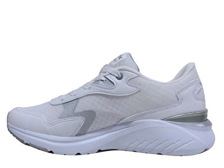Kinetix Beyaz Gümüş Bağcıklı Running Sneakers Spor Ayakkabı