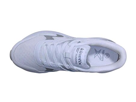 Kinetix Beyaz Gümüş Bağcıklı Running Sneakers Spor Ayakkabı