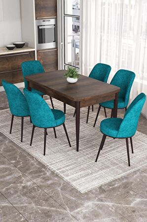 Rovena Leona Barok 80x132 Açılabilir Mdf Yemek Odası Takımı 6 Adet Sandalye