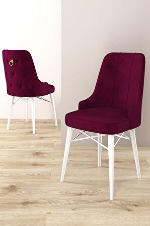 Rovena Mona Beyaz 80x132 Açılabilir Mdf Mutfak Masası Takımı 4 Adet Sandalye