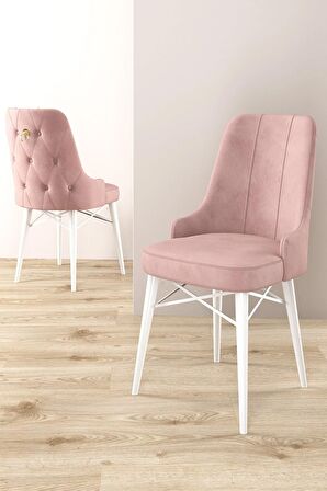 Rovena Mona Beyaz 80x132 Açılabilir Mdf Mutfak Masası Takımı 4 Adet Sandalye