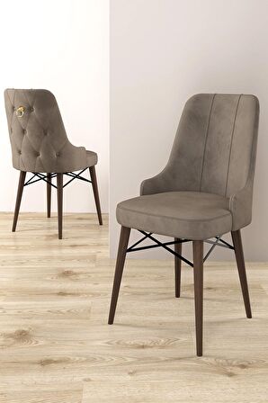 Rovena Mona Barok 80x132 Açılabilir Mdf Mutfak Masası Takımı 6 Adet Sandalye