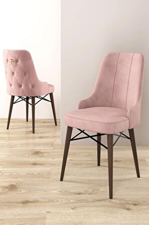 Rovena Mona Barok 80x132 Açılabilir Mdf Mutfak Masası Takımı 6 Adet Sandalye