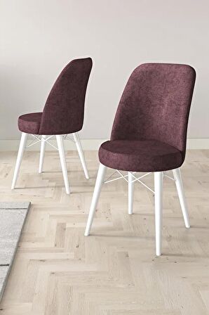 Rovena Kaf Beyaz Mermer 80x132 Açılabilir Suntalam Yemek Odası Takımı 4 Adet Sandalye