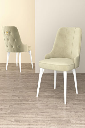 Rovena Mateo Beyaz Mermer 80x132 Açılabilir Suntalam Yemek Odası Takımı 4 Adet Sandalye