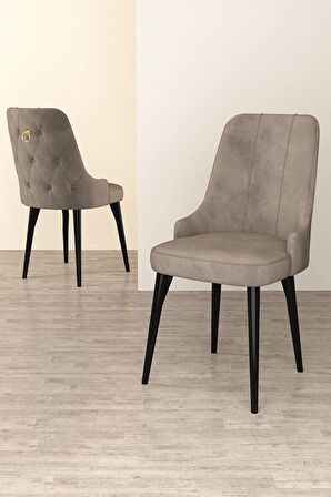 Rovena Mateo Siyah Mermer 80x132 Açılabilir Suntalam Yemek Odası Takımı 4 Adet Sandalye