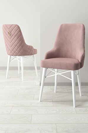 Rovena Queen Beyaz Mermer 80x132 Açılabilir Suntalam Yemek Odası Takımı 4 Adet Sandalye